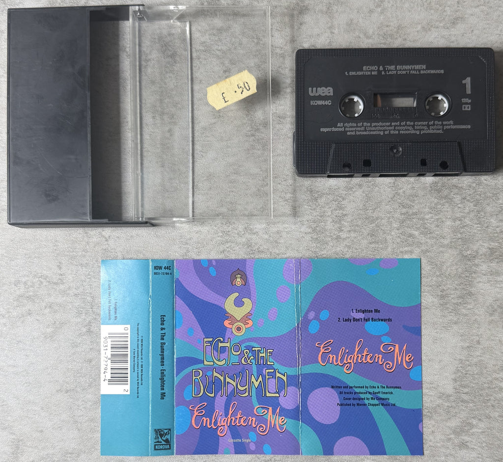 Echo & The Bunnymen - Enlighten Me 1990 US Cassette Single VG+