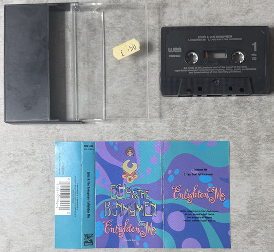 Echo & The Bunnymen - Enlighten Me 1990 US Cassette Single VG+