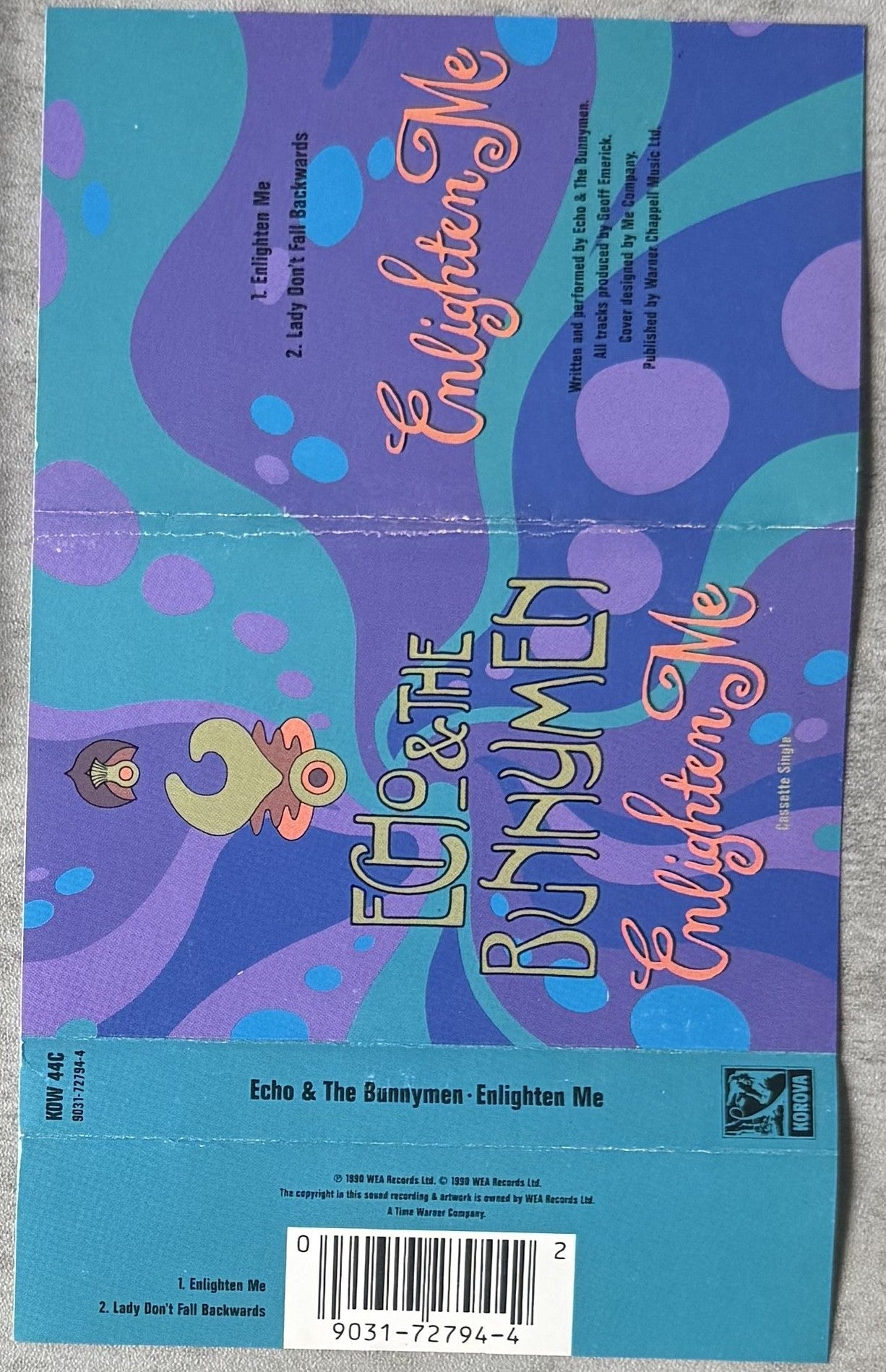 Echo & The Bunnymen - Enlighten Me 1990 US Cassette Single VG+