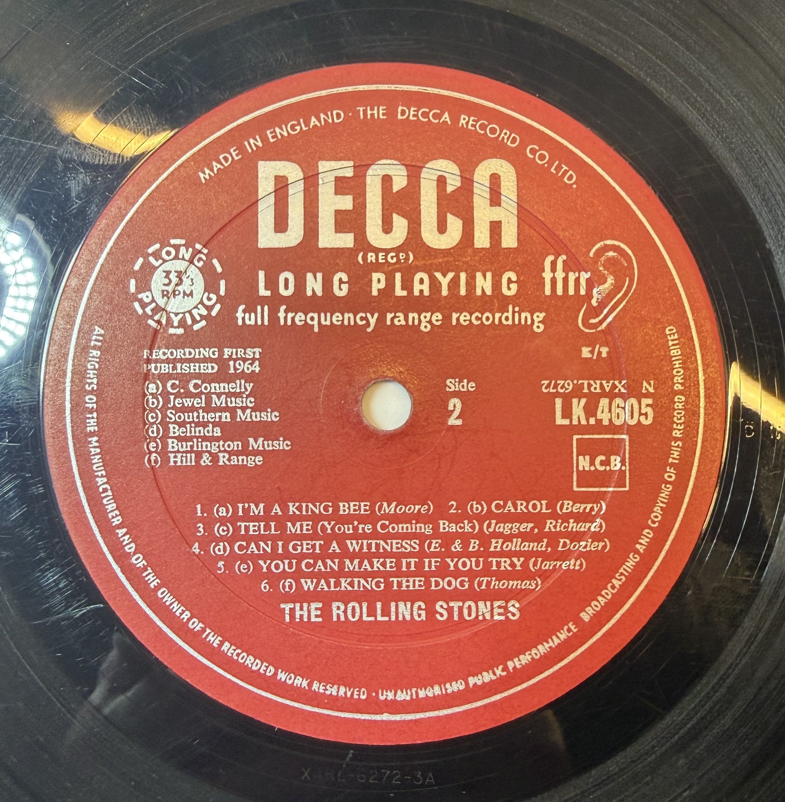 The Rolling Stones s/t 1964 UK 2nd Press "A1Z" Mono LK.4605 VG/VG