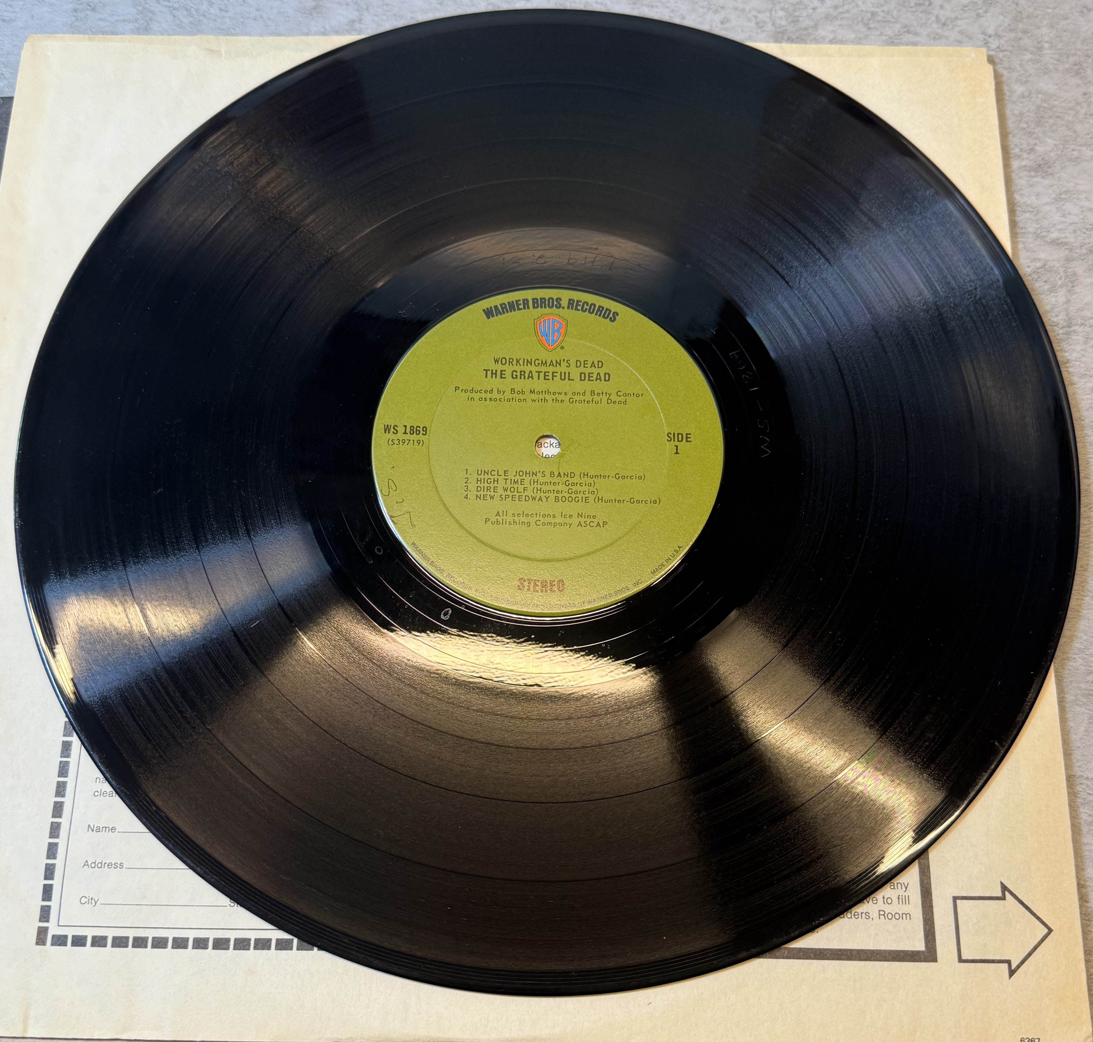 Grateful Dead - Workingman's Dead 1970 US 1st Press VG/VG+