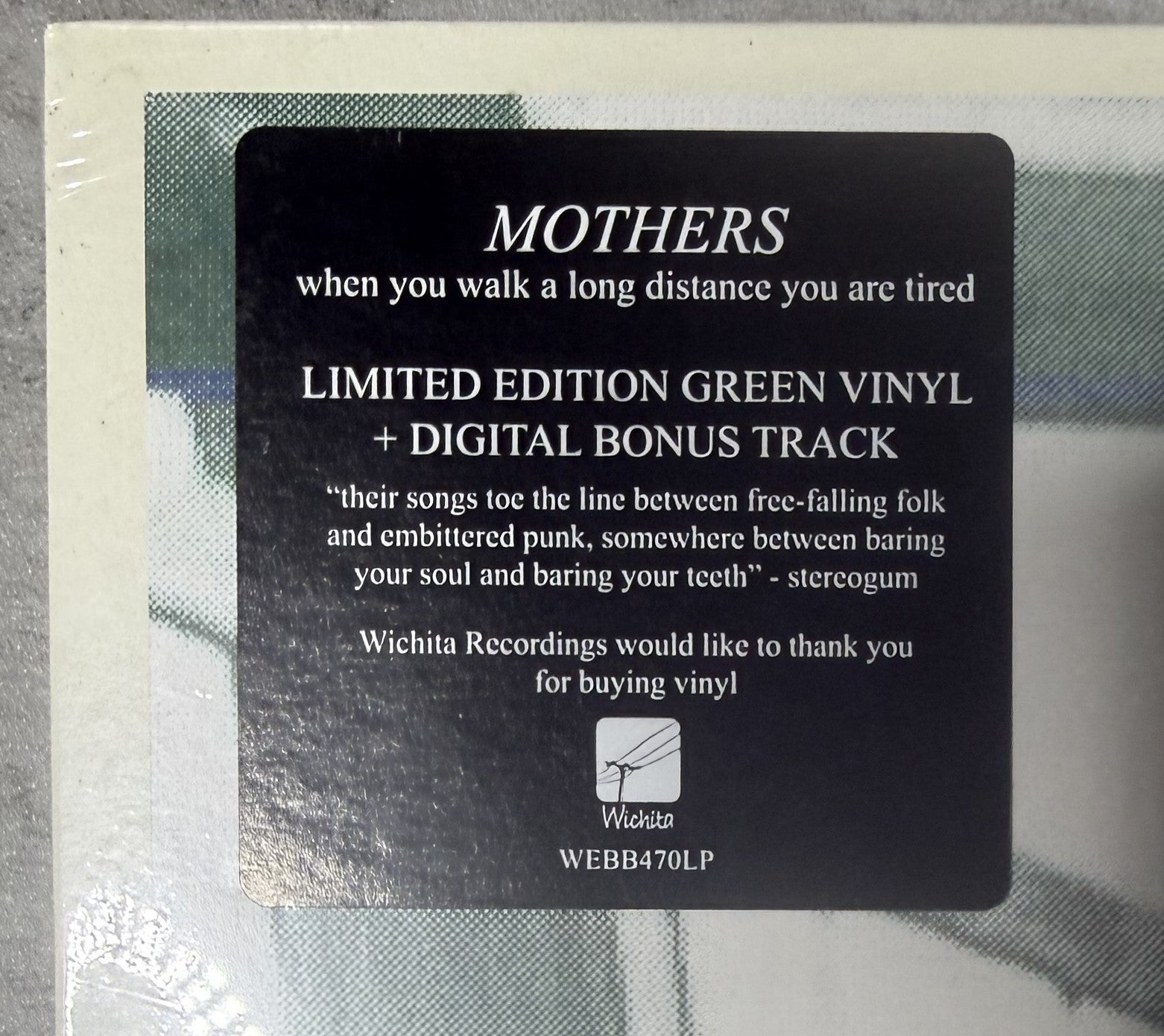 Mothers - When You Walk... 2016 UK Import Ltd Edtn Green Vinyl VG+/VG+