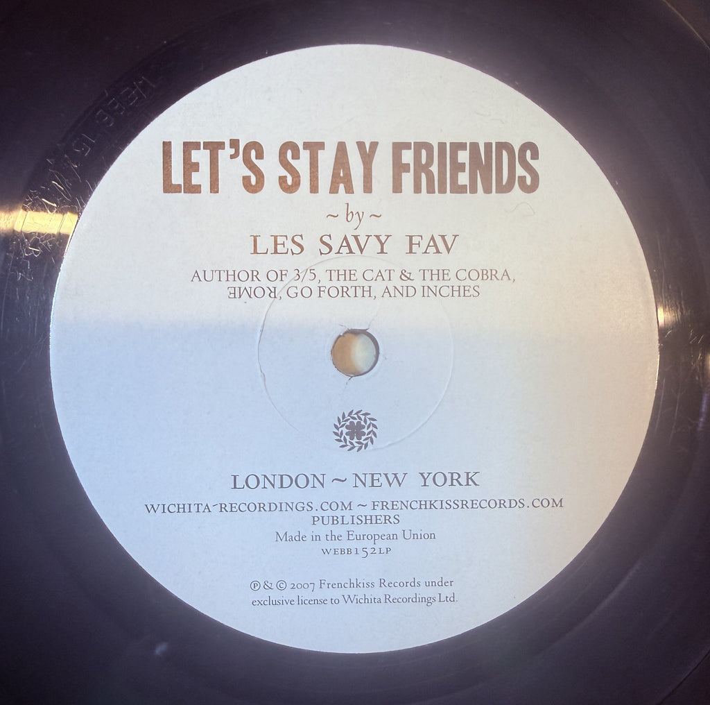 RARE Les Savy Fav - Let's Stay Friends "Like New" 2007 UK Import 180g Vinyl Punk/Indie