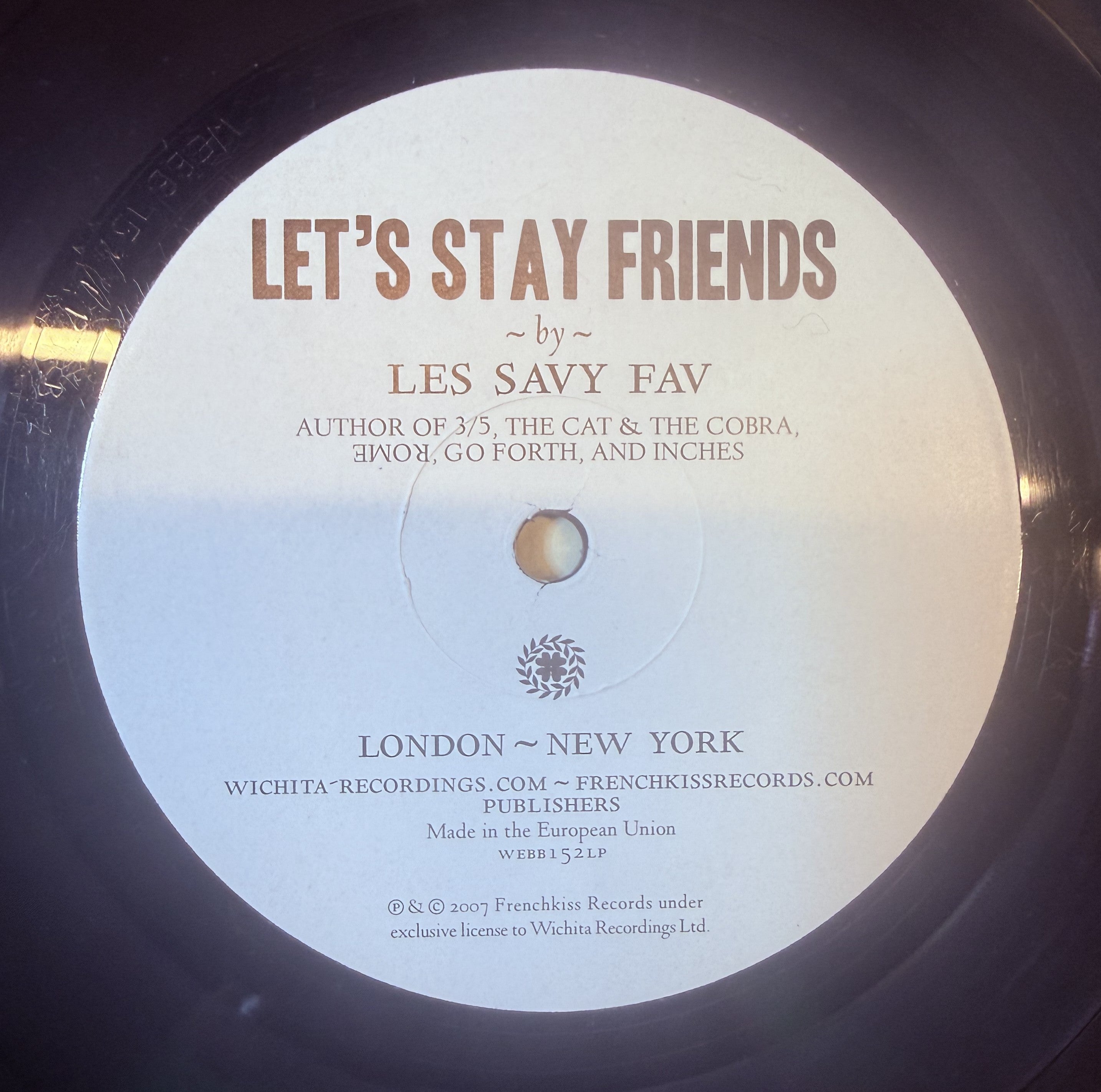 RARE Les Savy Fav - Let's Stay Friends "Like New" 2007 UK Import 180g Vinyl Punk/Indie
