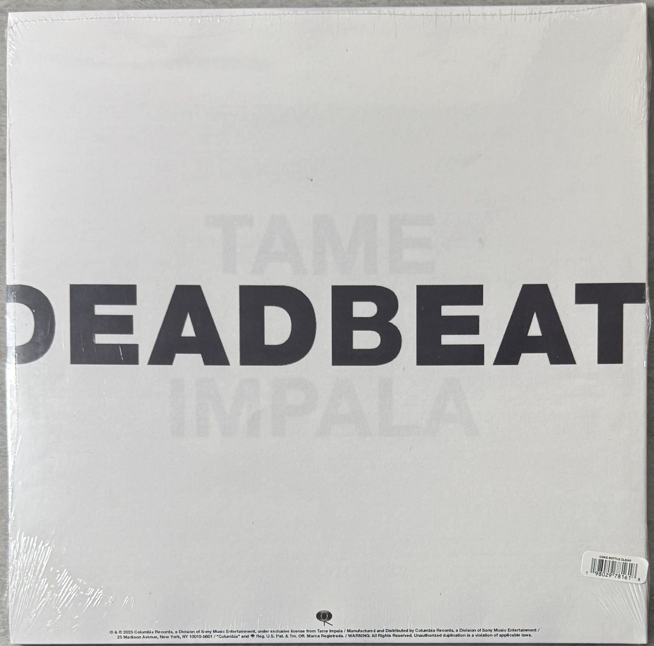 Tame Impala - Deadbeat 2025 SEALED/NM Coke Bottle Clear (Indie Exclusive)