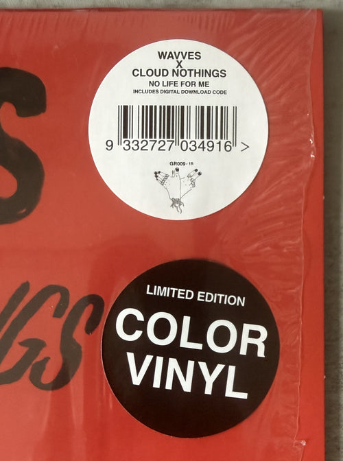 Wavves x Cloud Nothings - No Life For Me 2015 Ltd Edtn (1,000) Red Vinyl VG+/VG+