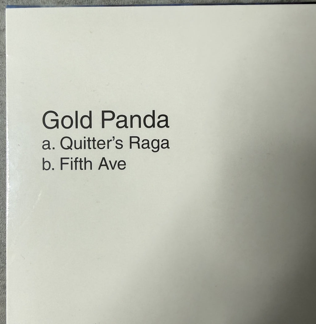 Gold Panda - Quitter's Raga SEALED/NM 7" 2013 UK Ltd Edtn (600) Heavy Vinyl