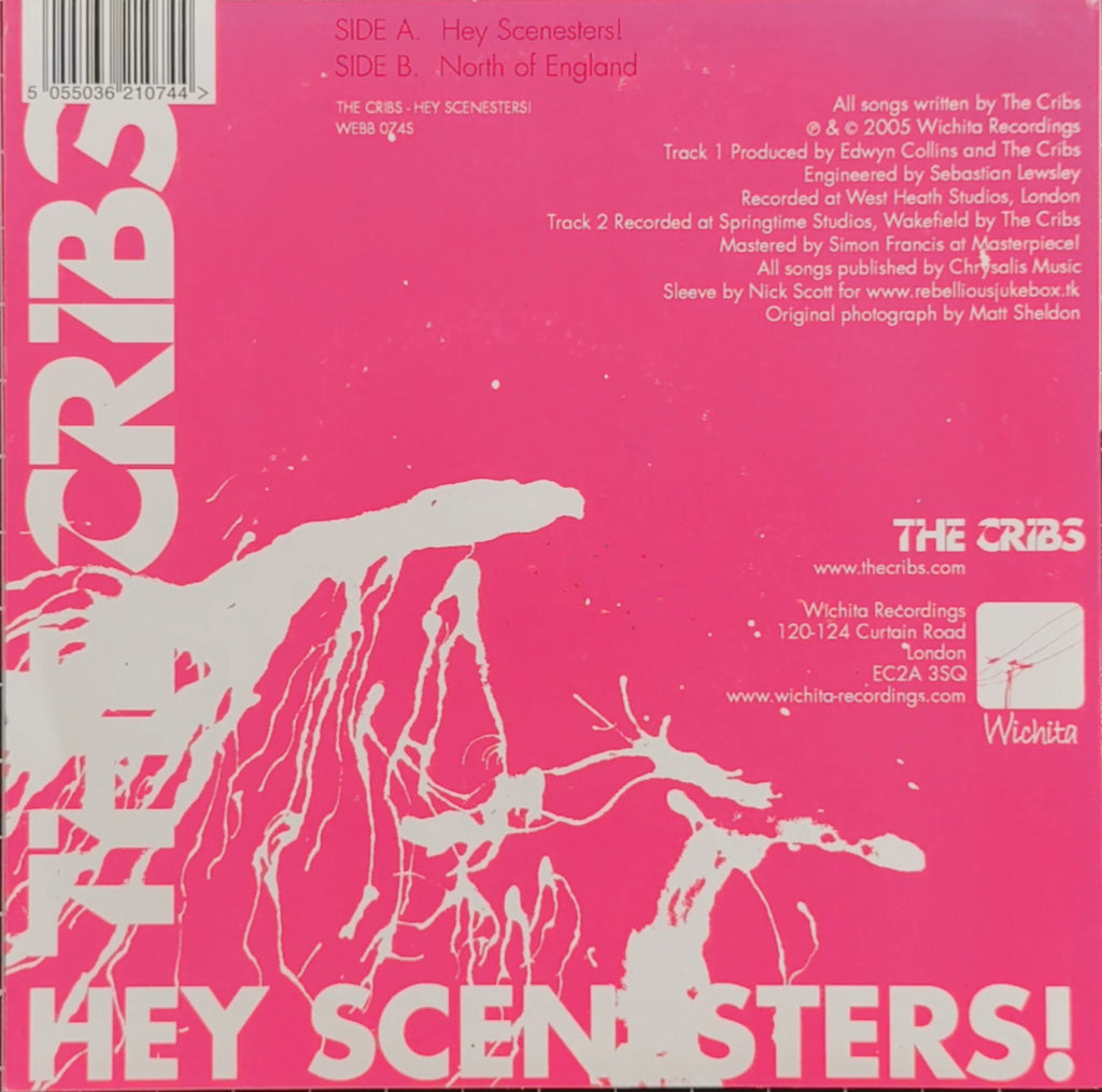 The Cribs - Hey Scenesters! 2005 UK 7" Import Clear Vinyl
