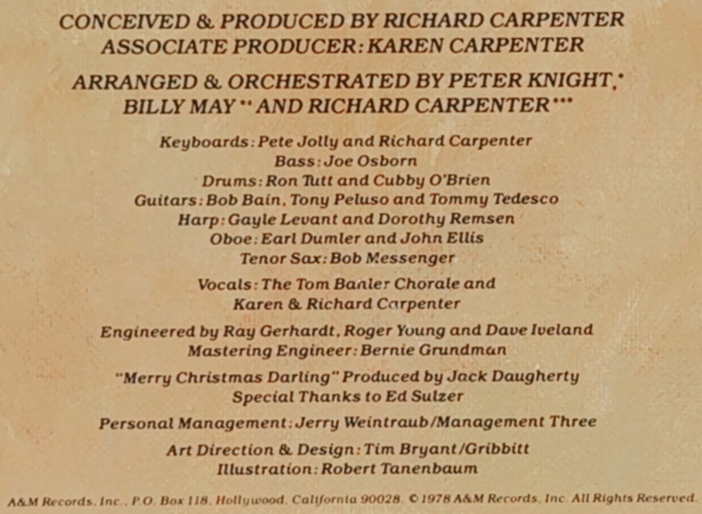 RARE Carpenters - Christmas Portrait 1978 PROMO VG+/VG+ Collector Dream!