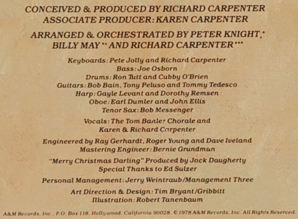 RARE Carpenters - Christmas Portrait 1978 PROMO VG+/VG+ Collector Dream!