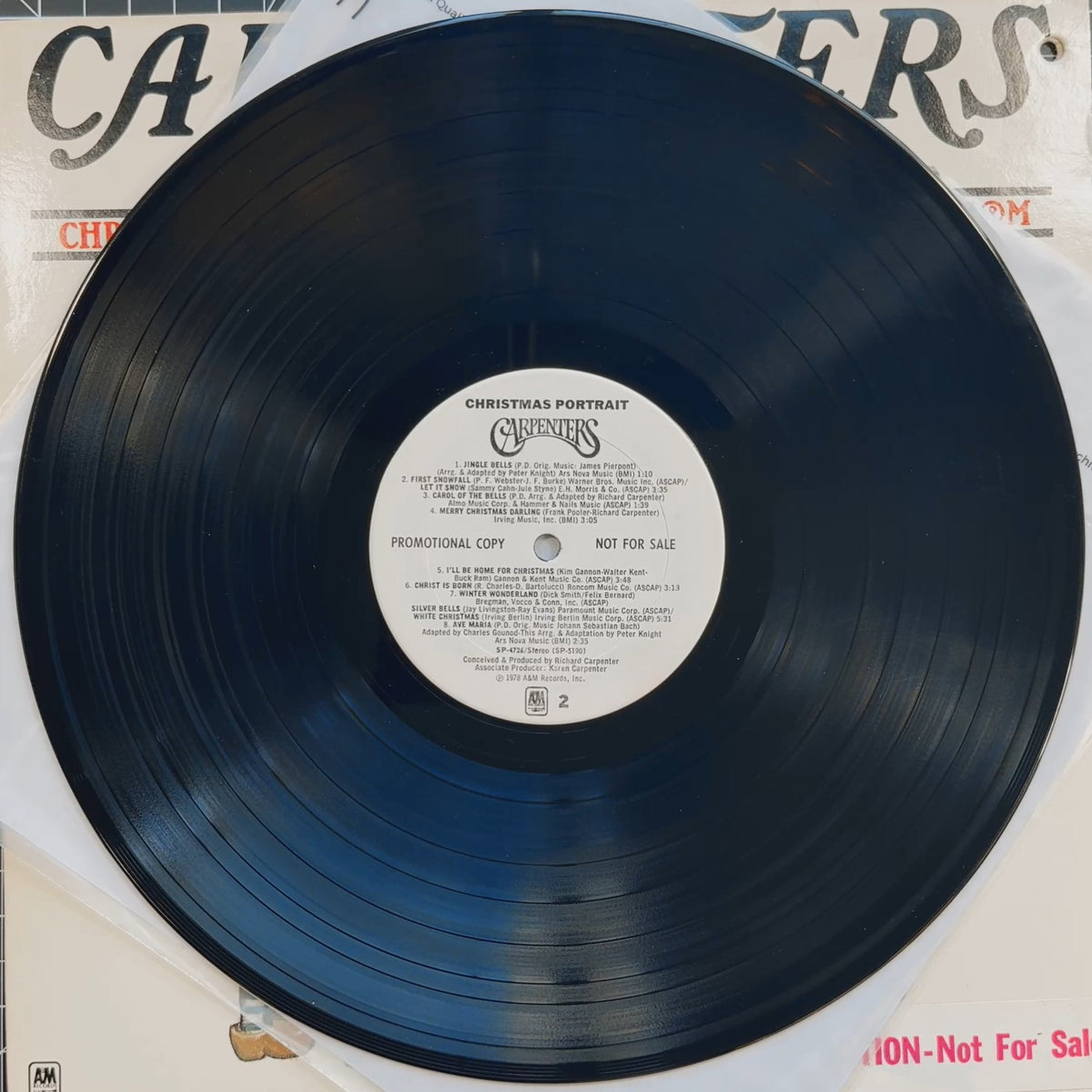 RARE Carpenters - Christmas Portrait 1978 PROMO VG+/VG+ Collector Dream!