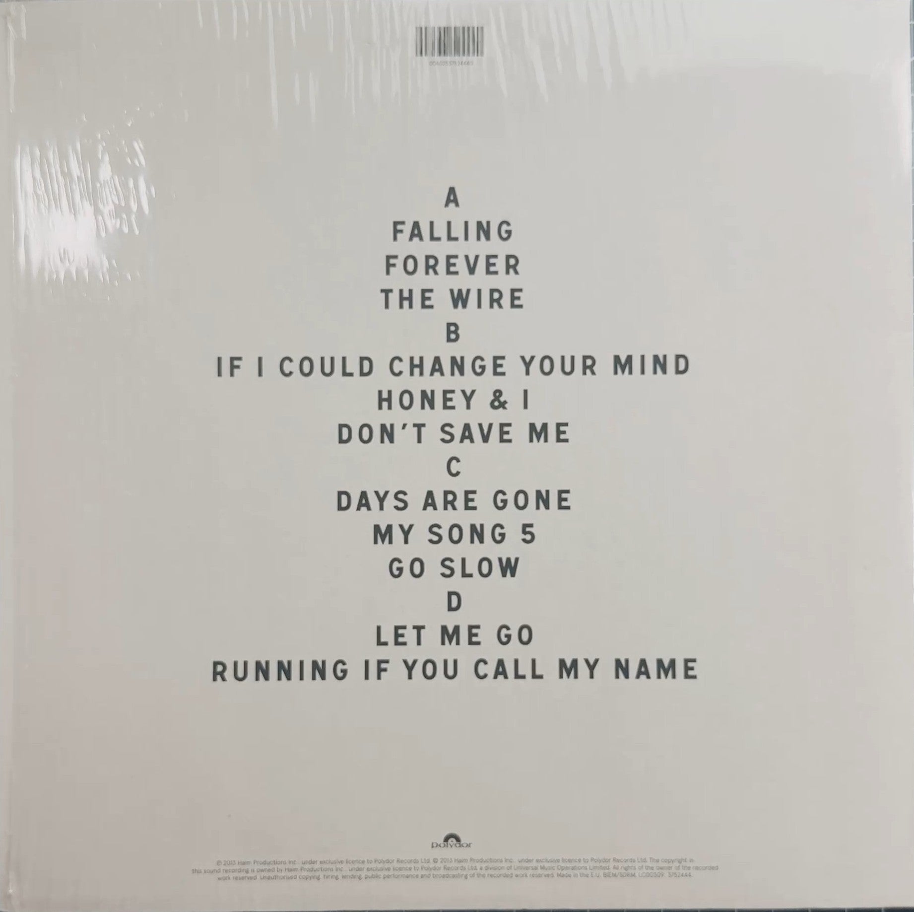 Haim - Days Are Gone 2013 European 1st Press Import VG+/VG+