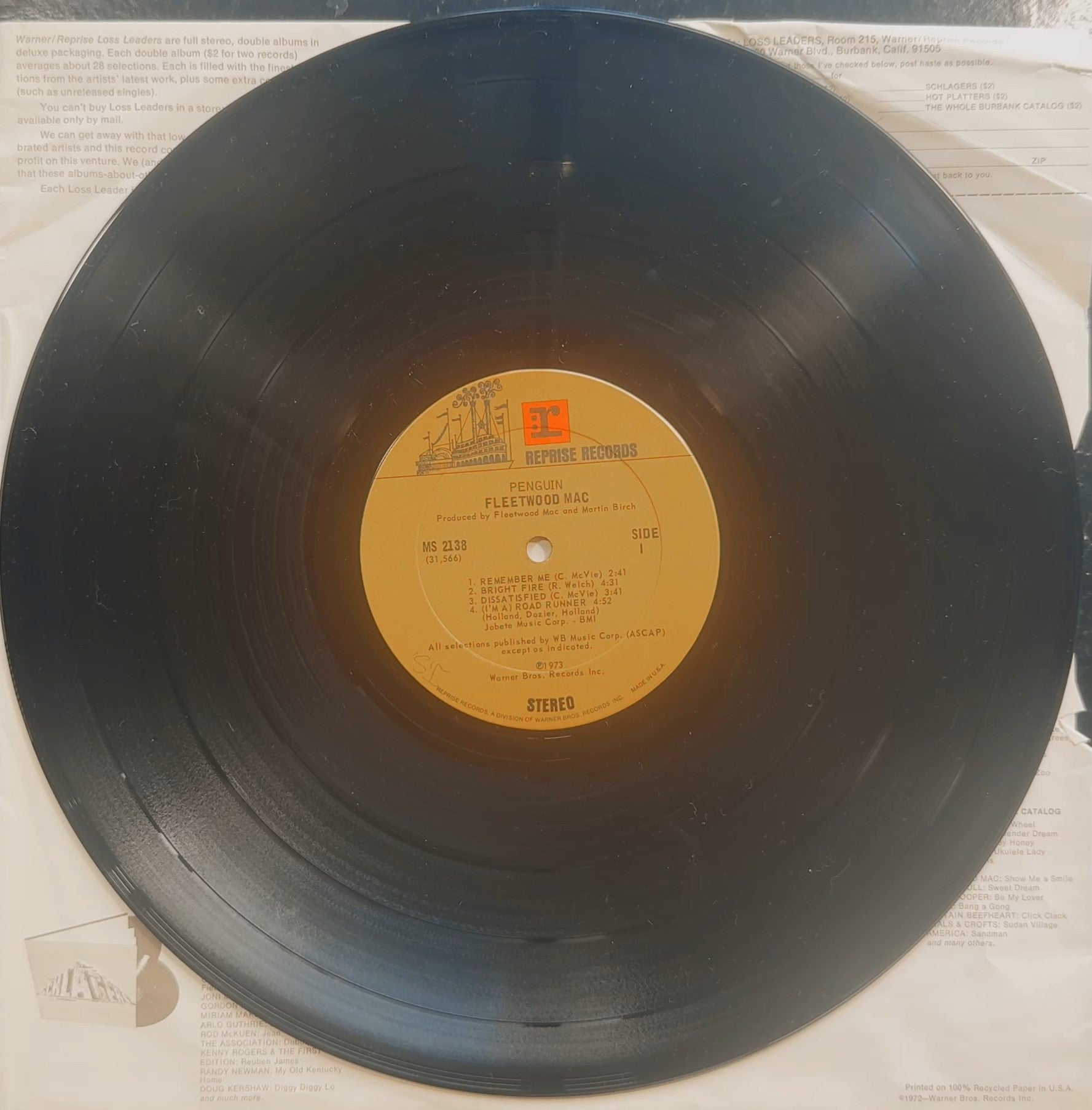 Fleetwood Mac - Penguin 1973 US 1st Press VG+/G+
