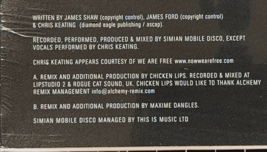 Simian Mobile Disco - Audacity Of Huge (2 Versions Available)