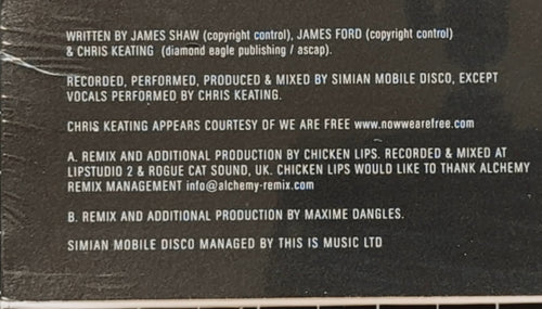 Simian Mobile Disco - Audacity Of Huge (2 Versions Available)