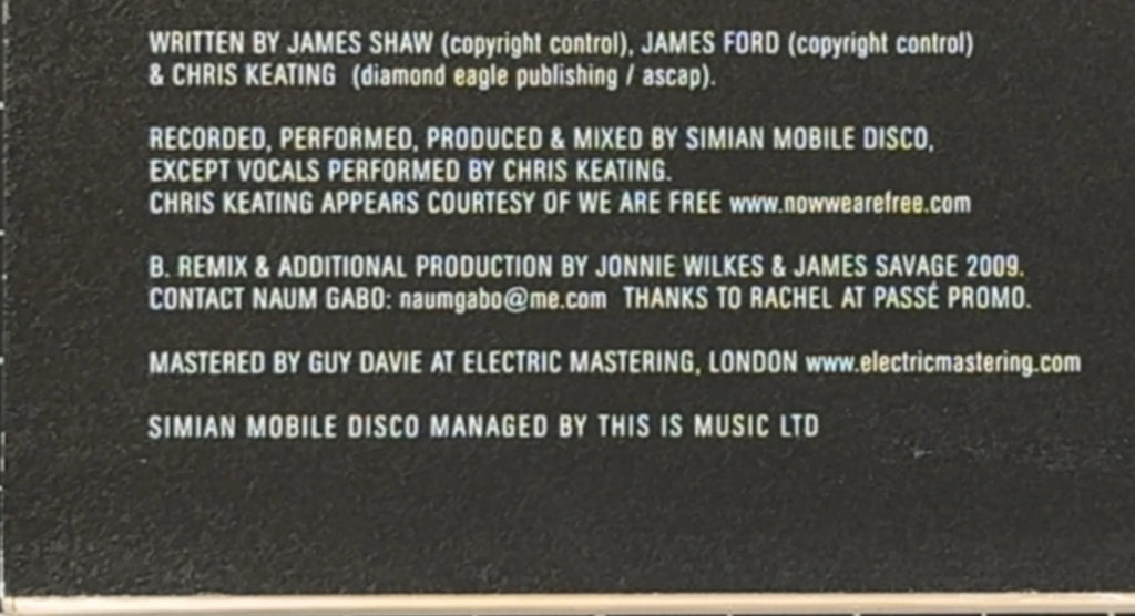 Simian Mobile Disco - Audacity Of Huge (2 Versions Available)