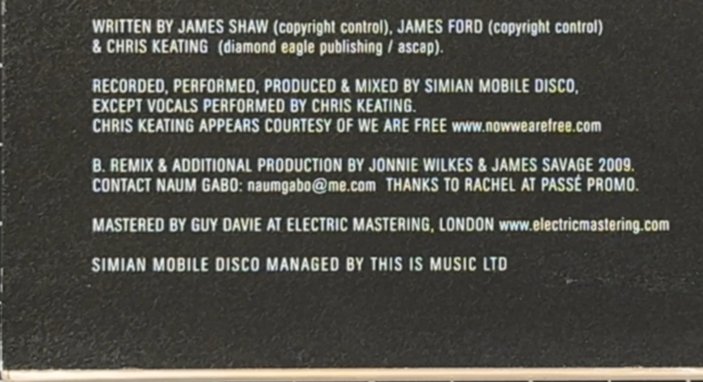 Simian Mobile Disco - Audacity Of Huge (2 Versions Available)