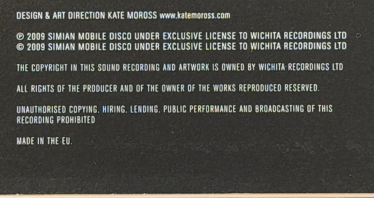 Simian Mobile Disco - Audacity Of Huge (2 Versions Available)