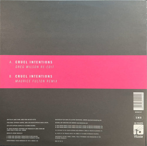 Simian Mobile Disco - Cruel Intentions 2010 UK 12" Single VG+ - 3 Versions
