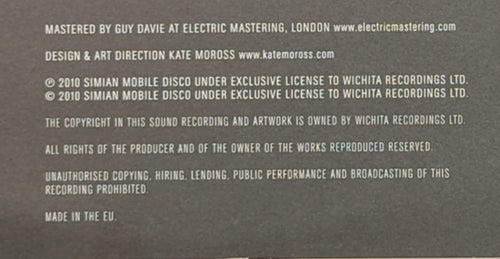 Simian Mobile Disco - Cruel Intentions 2010 UK 12" Single VG+ - 3 Versions