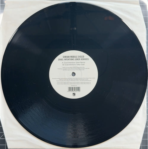 Simian Mobile Disco - Cruel Intentions 2010 UK 12" Single VG+ - 3 Versions