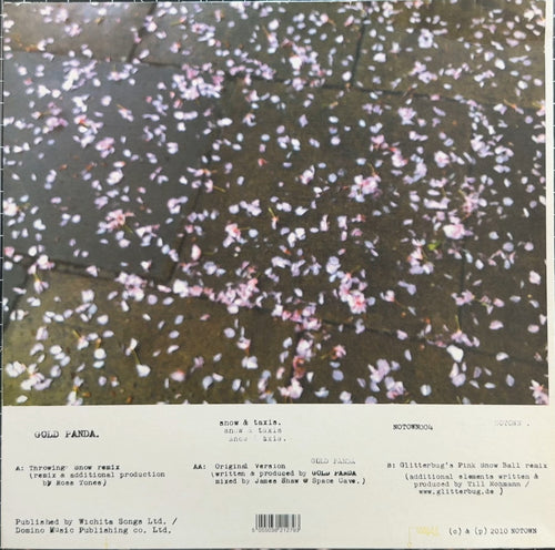 Gold Panda - Snow & Taxis 2010 UK Ltd Edtn 12" Single Clear VG+/VG+