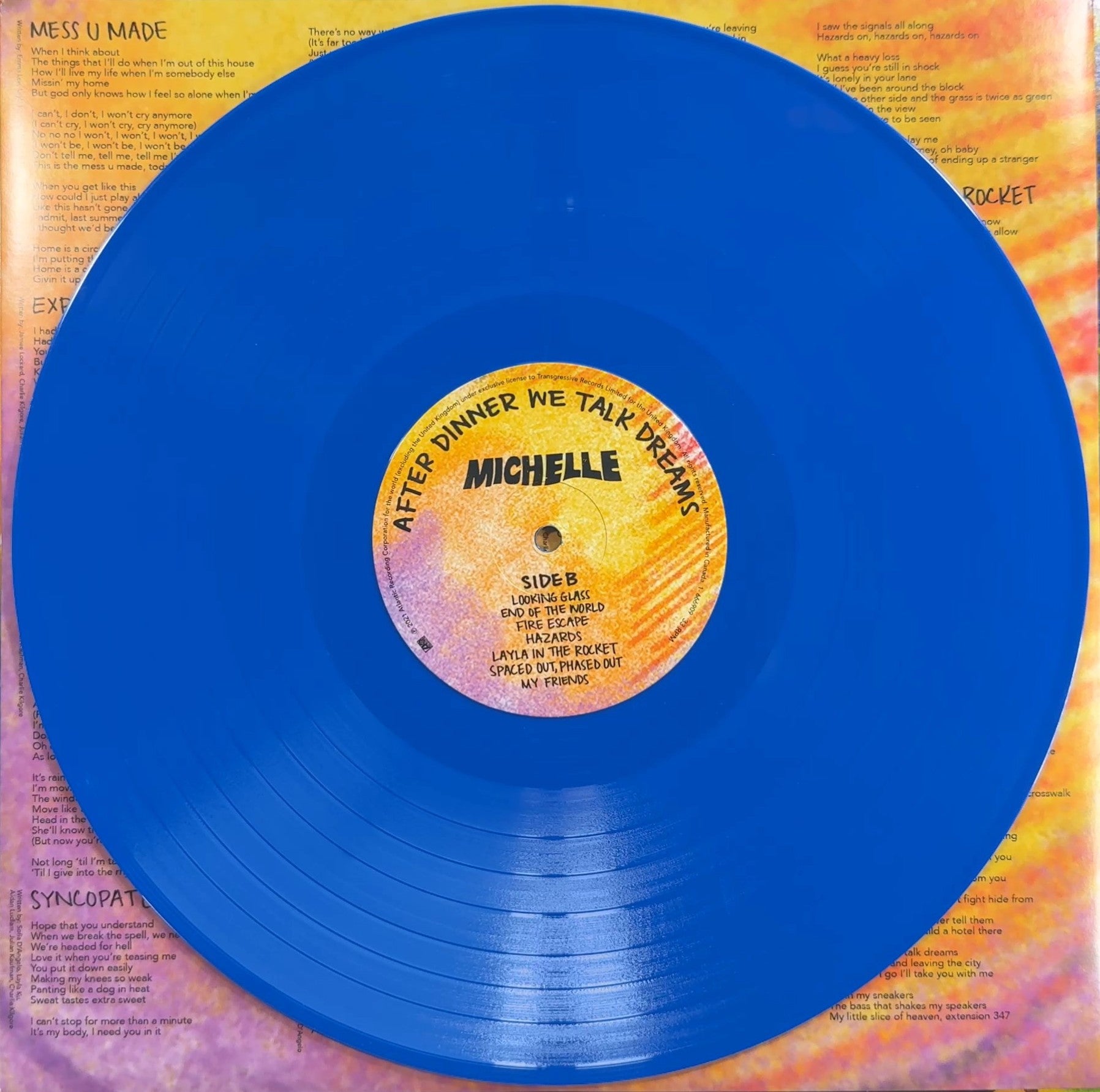 AUTOGRAPH Michelle - After Dinner We Talk Dreams 2022 US Ltd Edtn Blue VG+/VG+
