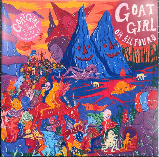 AUTOGRAPH Goat Girl - On All Fours SIGNED Ltd Edtn Pink VG+/VG+