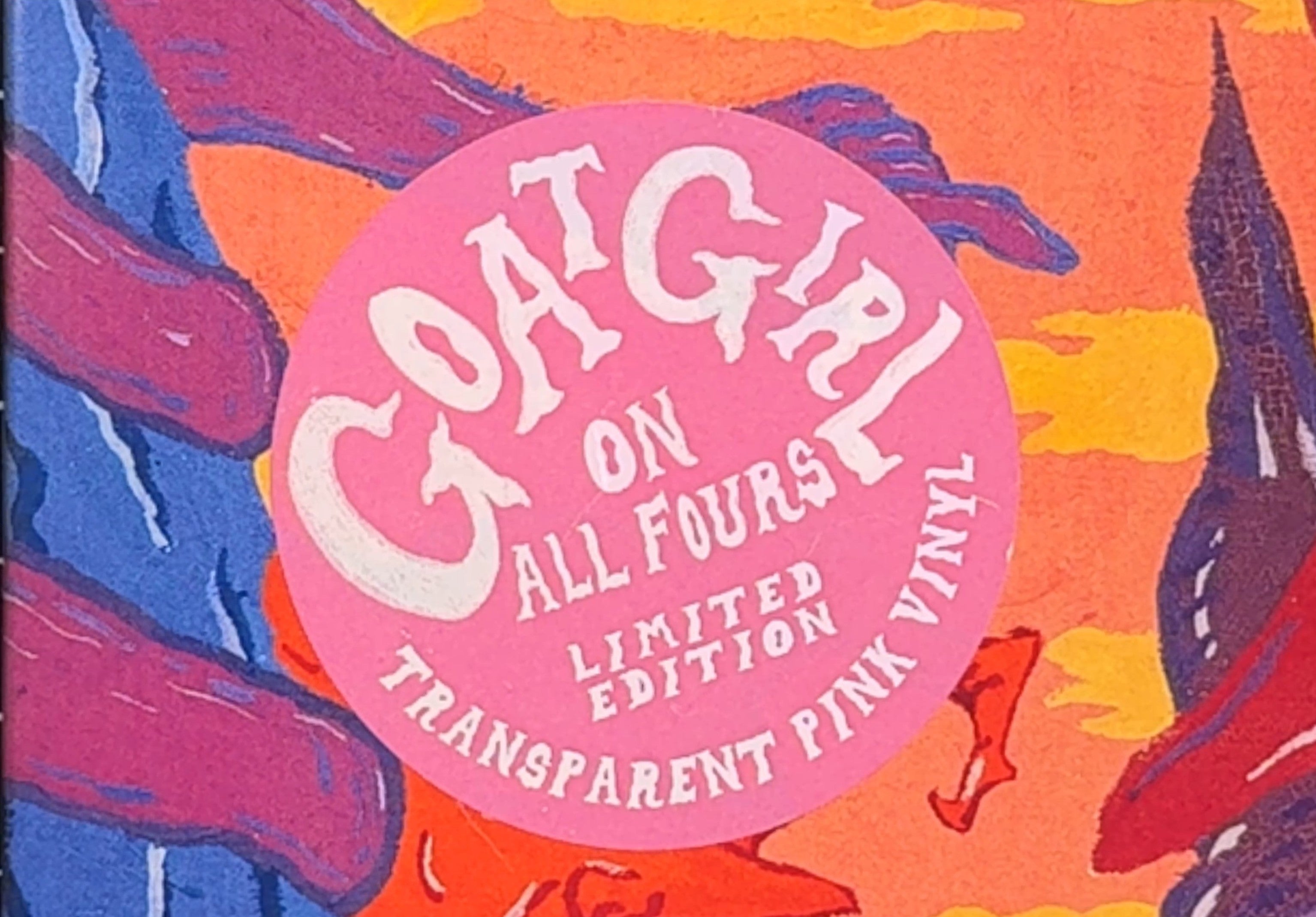 AUTOGRAPH Goat Girl - On All Fours SIGNED Ltd Edtn Pink VG+/VG+