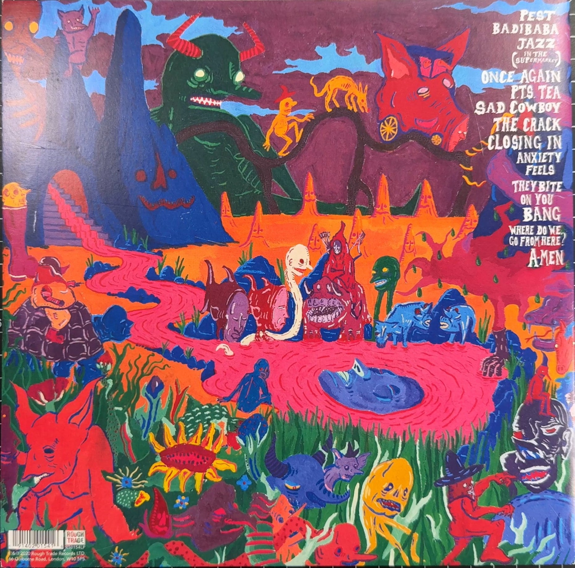 AUTOGRAPH Goat Girl - On All Fours SIGNED Ltd Edtn Pink VG+/VG+