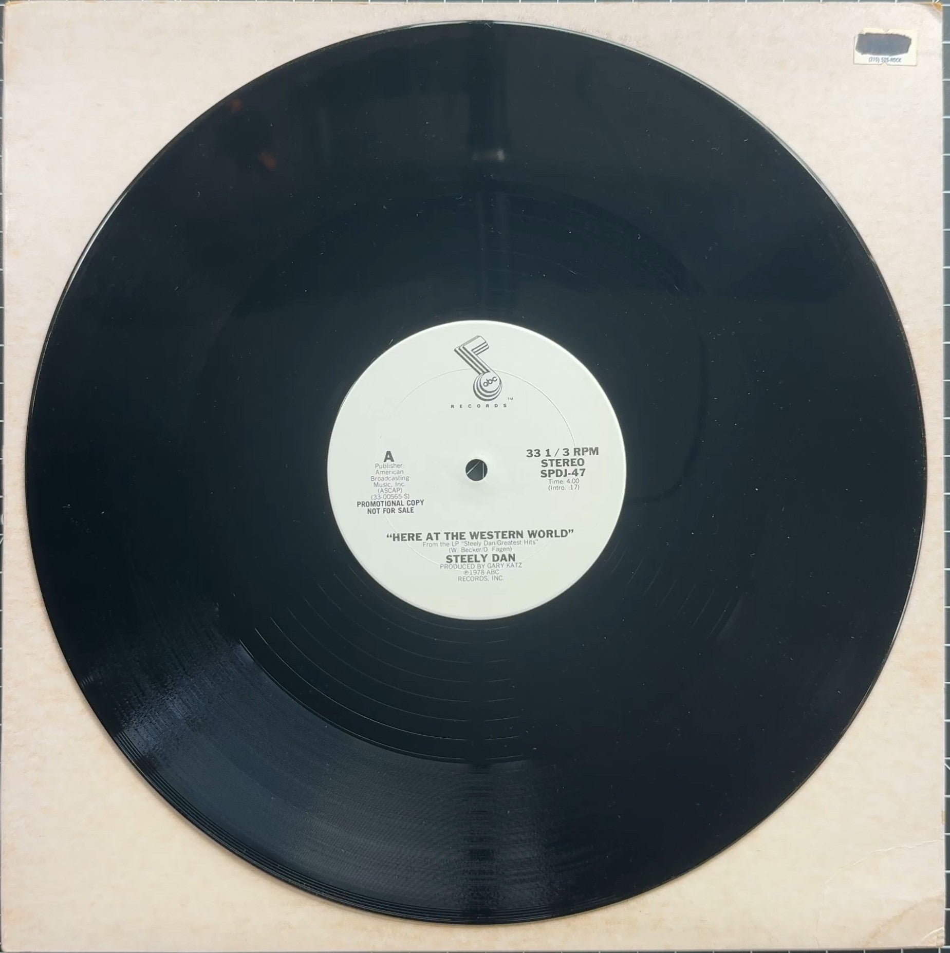 Steely Dan - Here At The Western World 1978 PROMO 12" Single VG+
