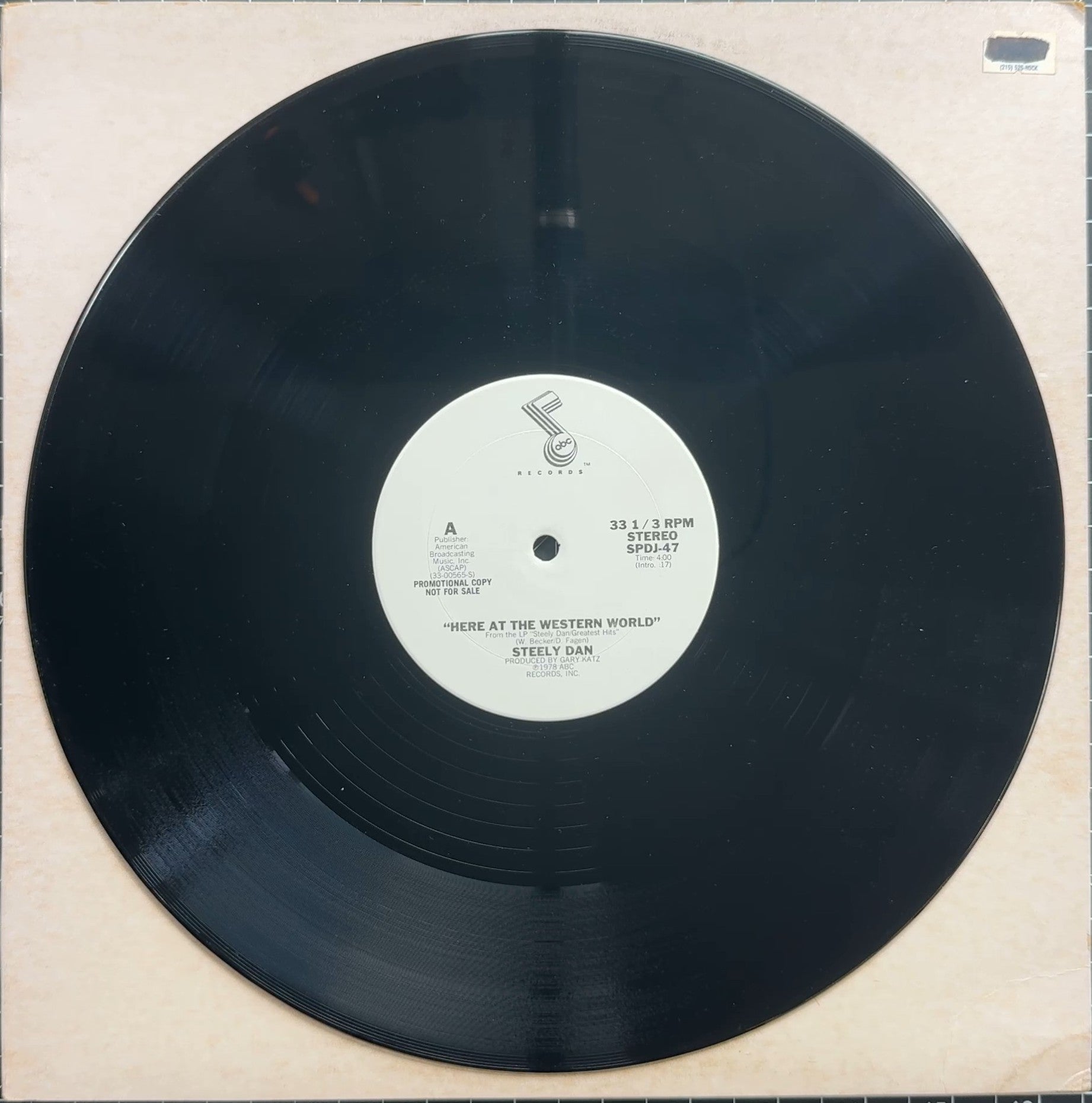 Steely Dan - Here At The Western World 1978 PROMO 12" Single VG+