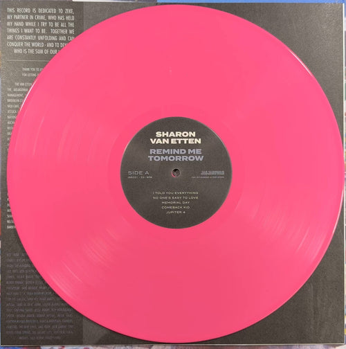 Sharon Van Etten Remind Me Tomorrow 2019 UK Ltd Edtn Pink VG+/VG+