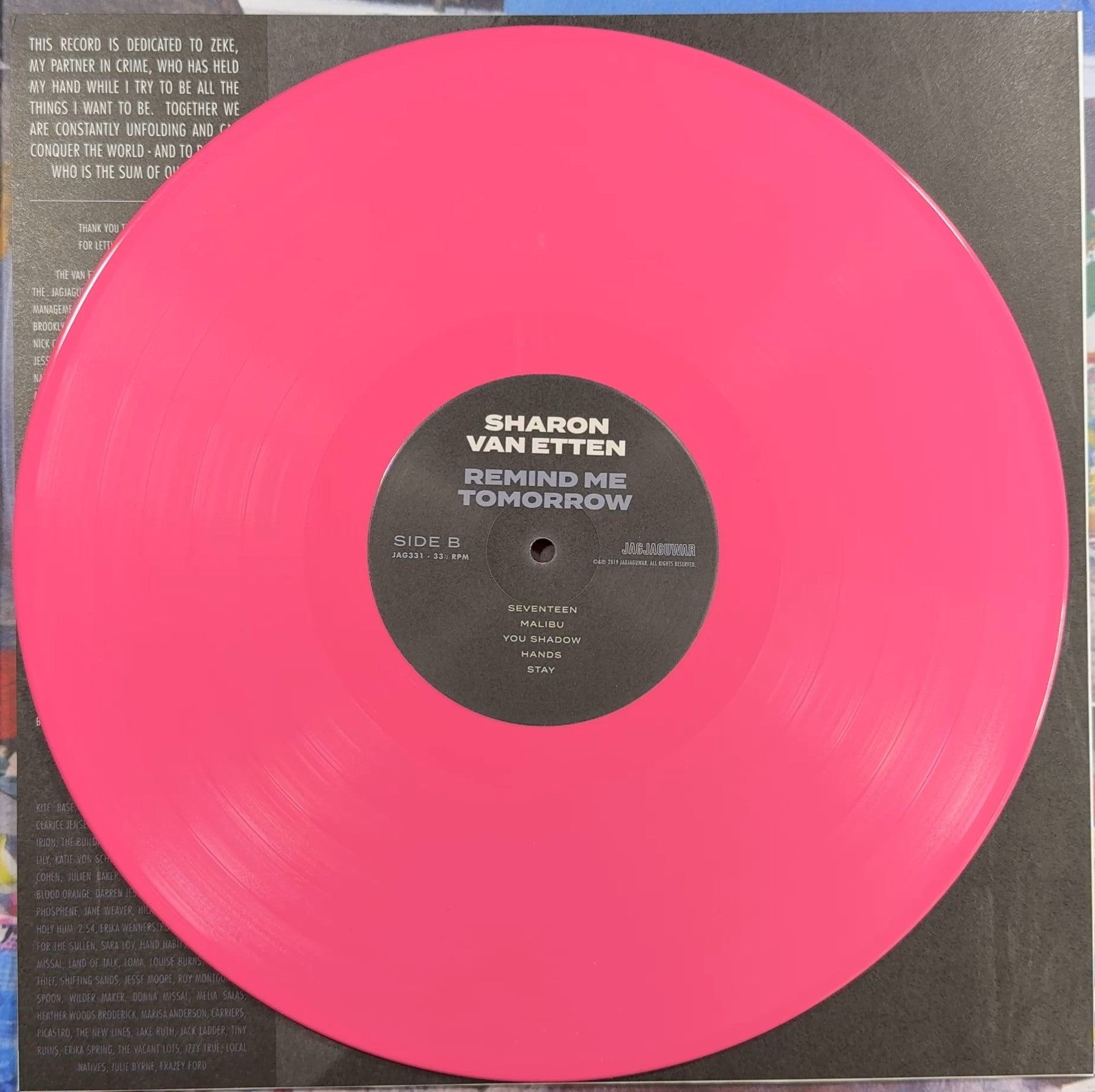 Sharon Van Etten Remind Me Tomorrow 2019 UK Ltd Edtn Pink VG+/VG+