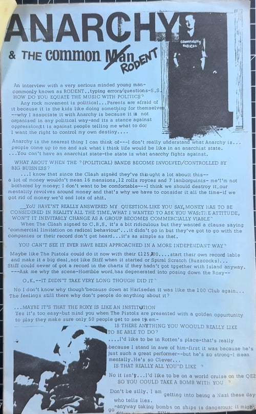 Ultra Rare Original Copy "More-On-Four" Punk Zine from 1977 UK