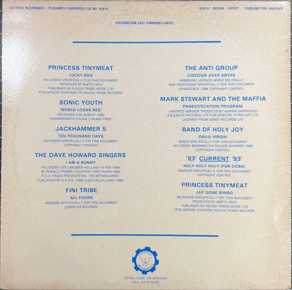 Rare 1986 UK Compilation "You Bet We've Got Something Against You" VG+ w Sonic Youth