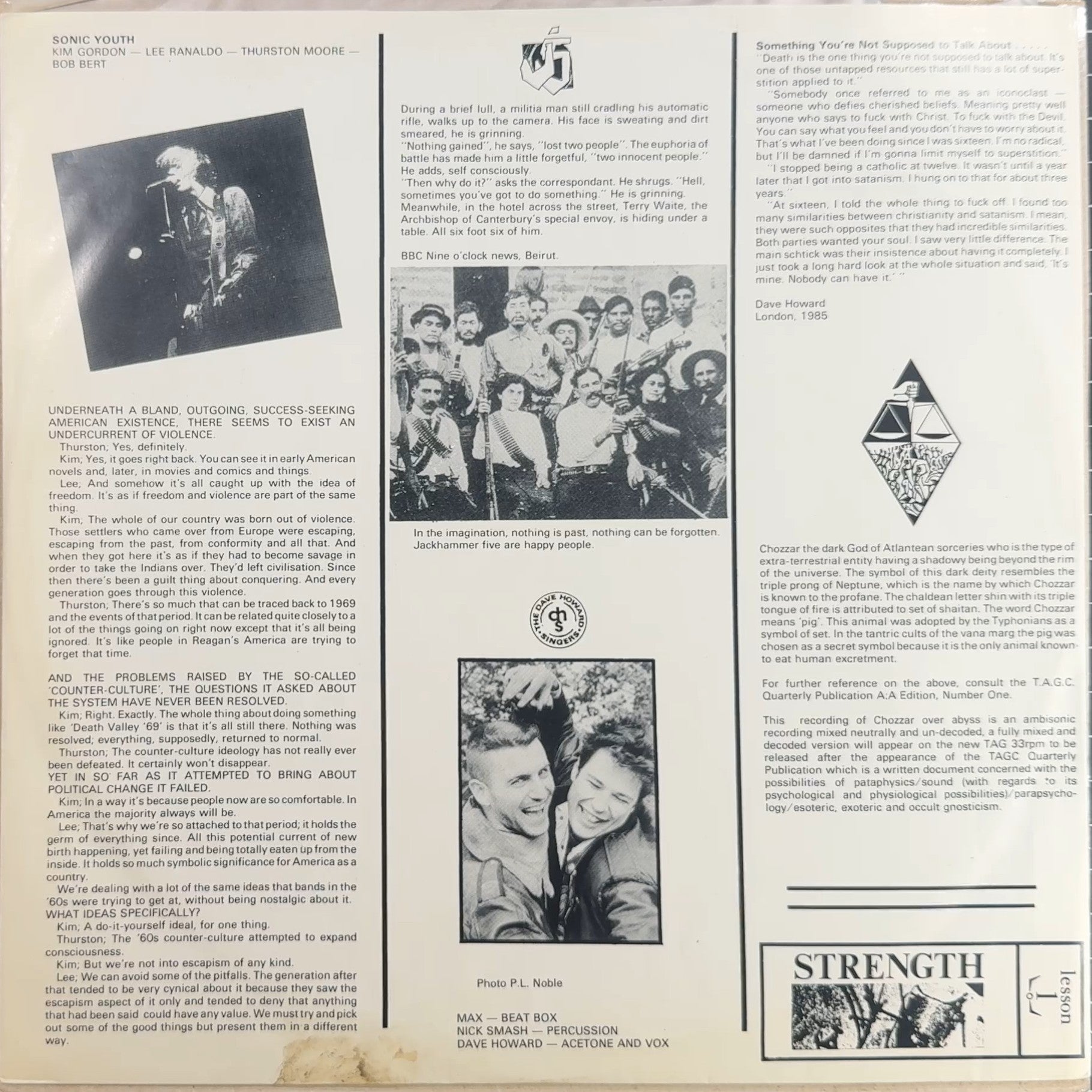 Rare 1986 UK Compilation "You Bet We've Got Something Against You" VG+ w Sonic Youth