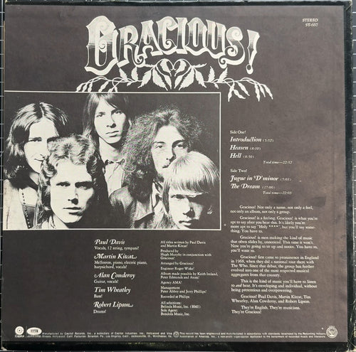Gracious! 1970 US 1st Press VG/VG