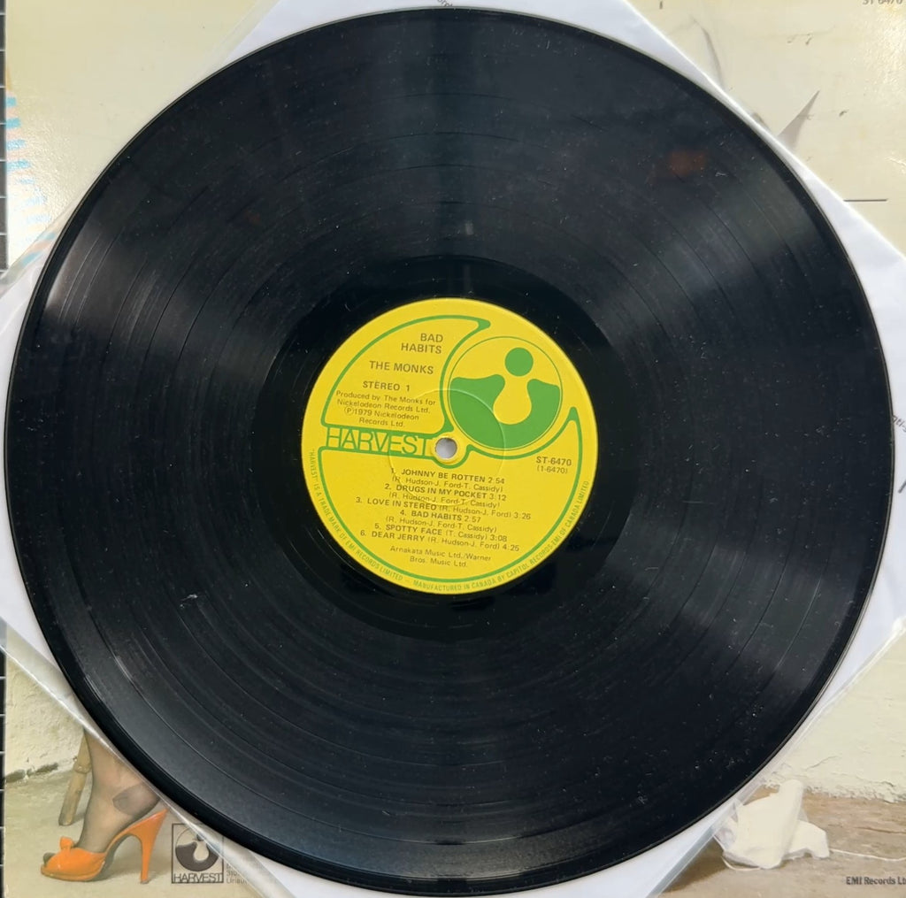 The Monks Bad Habits 1980 Canada 1st Press VG+/VG+