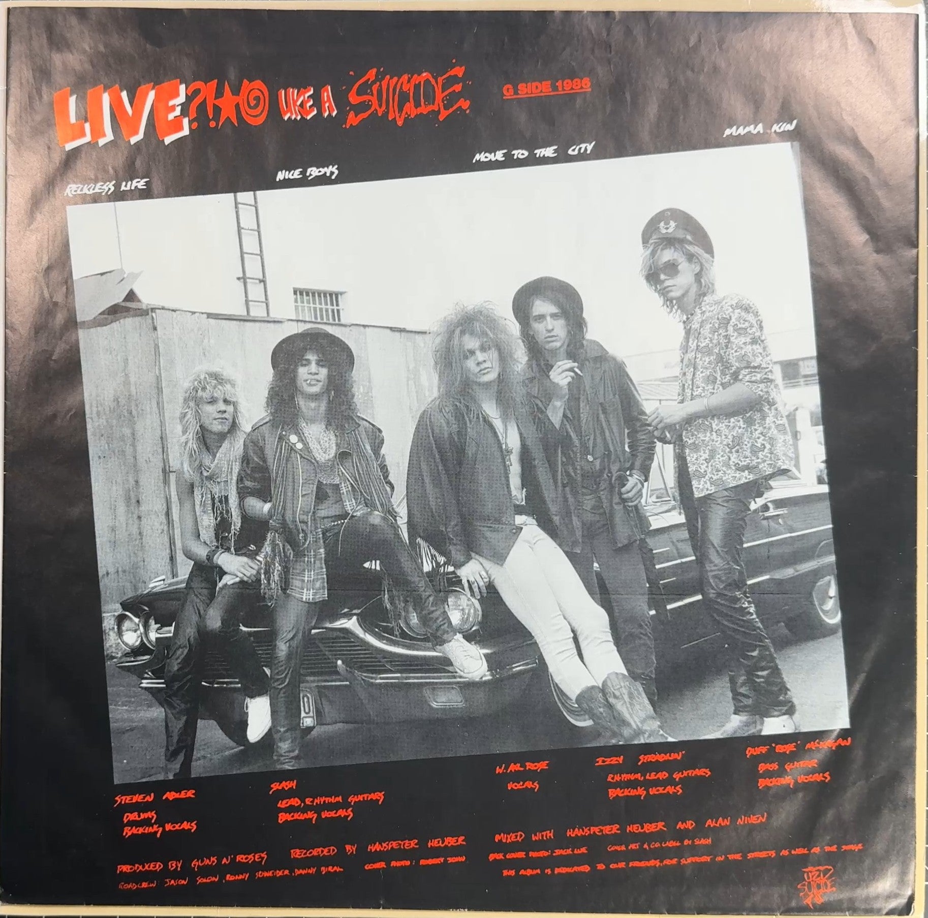 GN'R Lies -1988 Orig 1st Press Uncensored Euro VG+/VG+