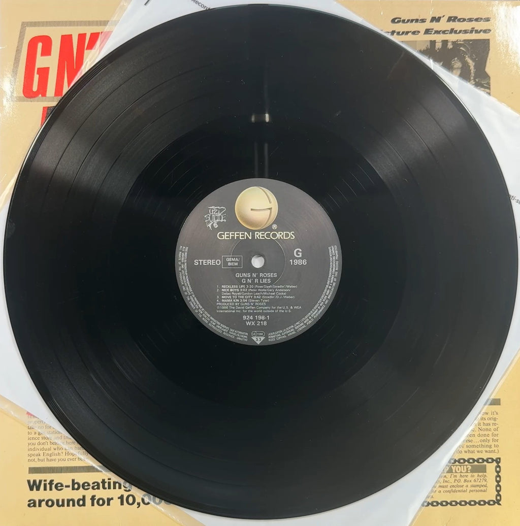 GN'R Lies -1988 Orig 1st Press Uncensored Euro VG+/VG+