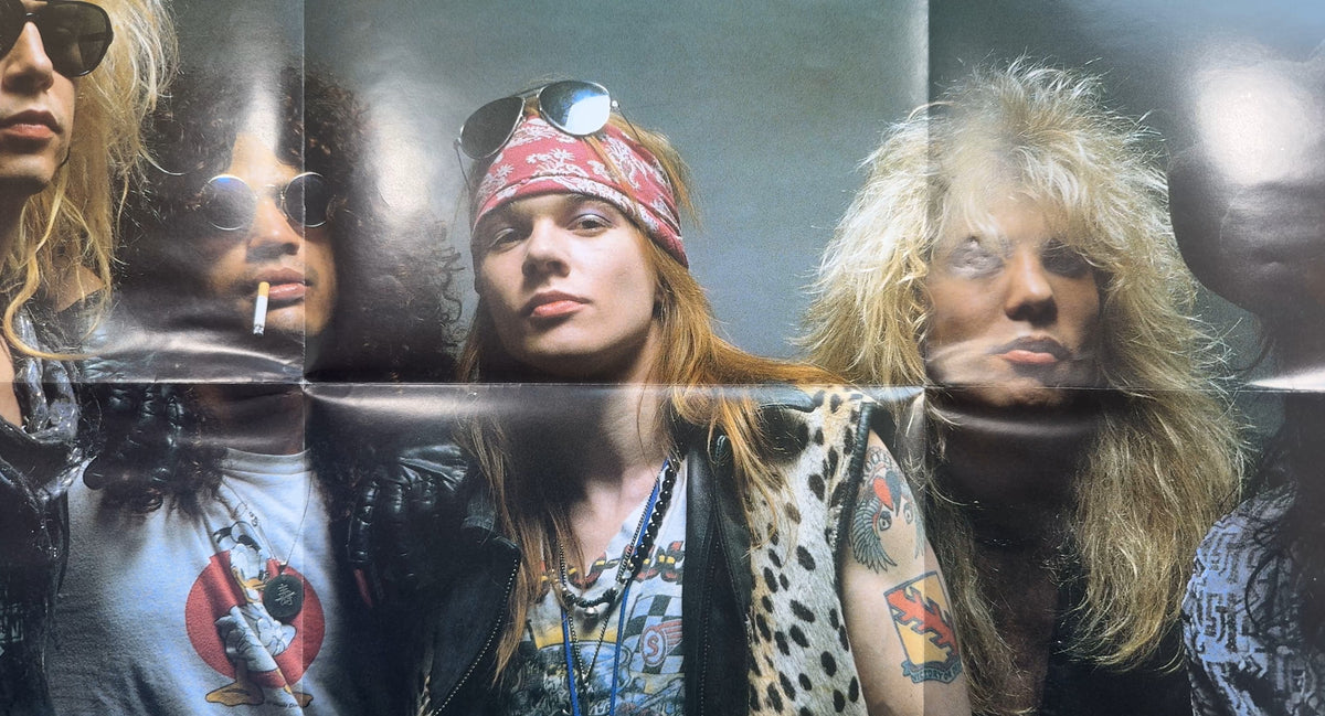 RARE Guns N' Roses - 1987 UK Poster-Cover Ltd/Special Edtn w 4 tracks NM/VG+