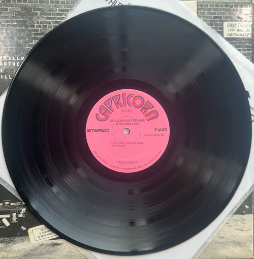 Allman Bros Band At Fillmore East 1971 US 1st Press Club Edtn VG/VG+