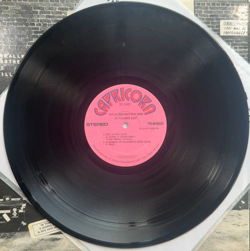 Allman Bros Band At Fillmore East 1971 US 1st Press Club Edtn VG/VG+