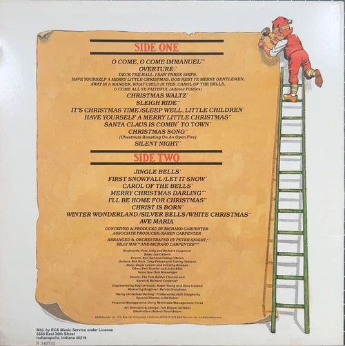 Carpenters Christmas Portrait 1982 US Club Edtn VG+/VG+