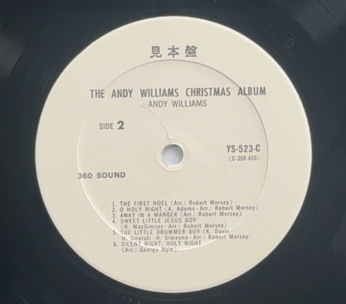 Unicorn! Andy Williams Christmas Album 1963 Japanese PROMO 1st Press VG+