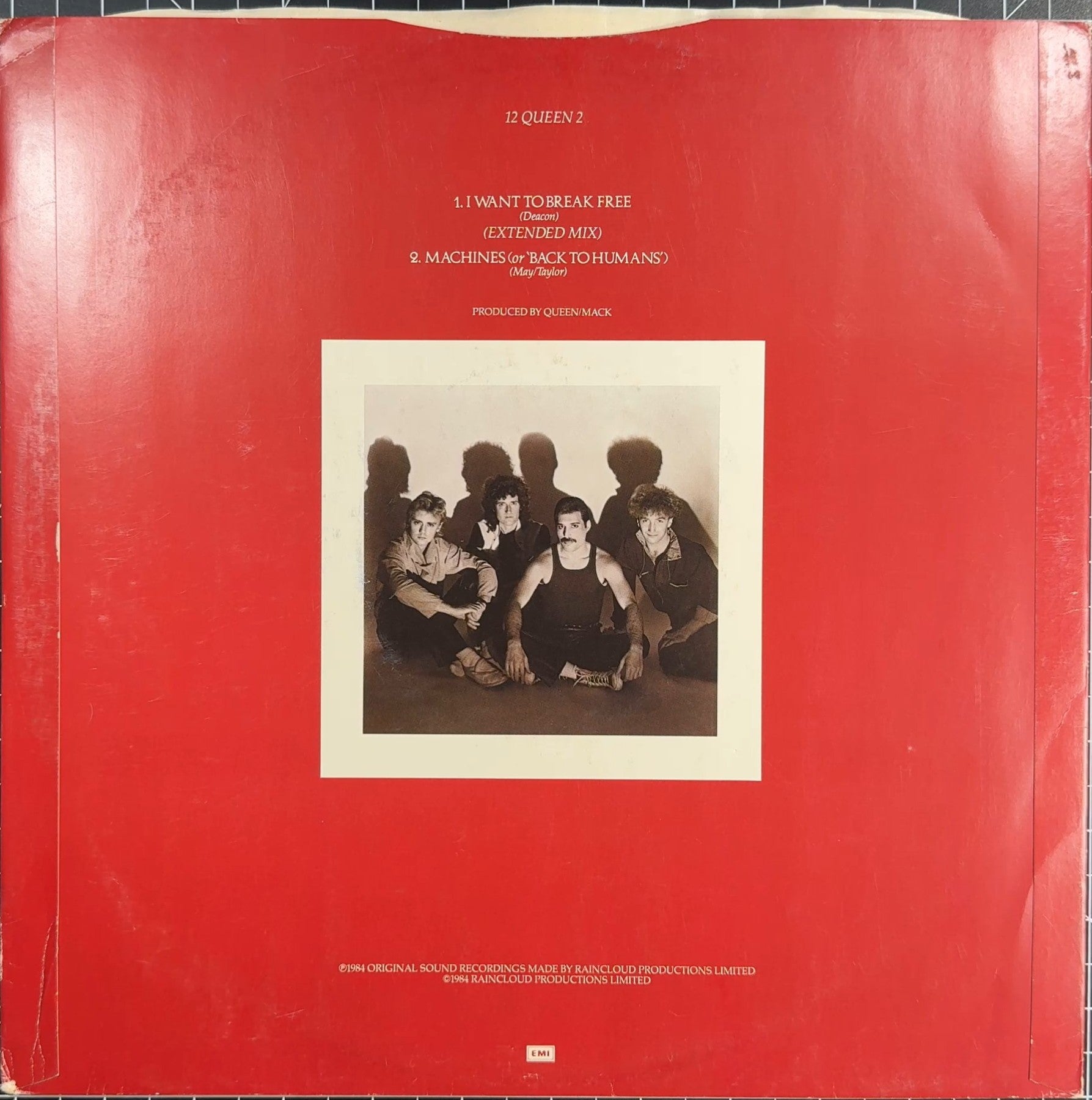Queen - Break Free/Machines 1984 UK 1st Press 12" Pic Sleeve VG+/VG+
