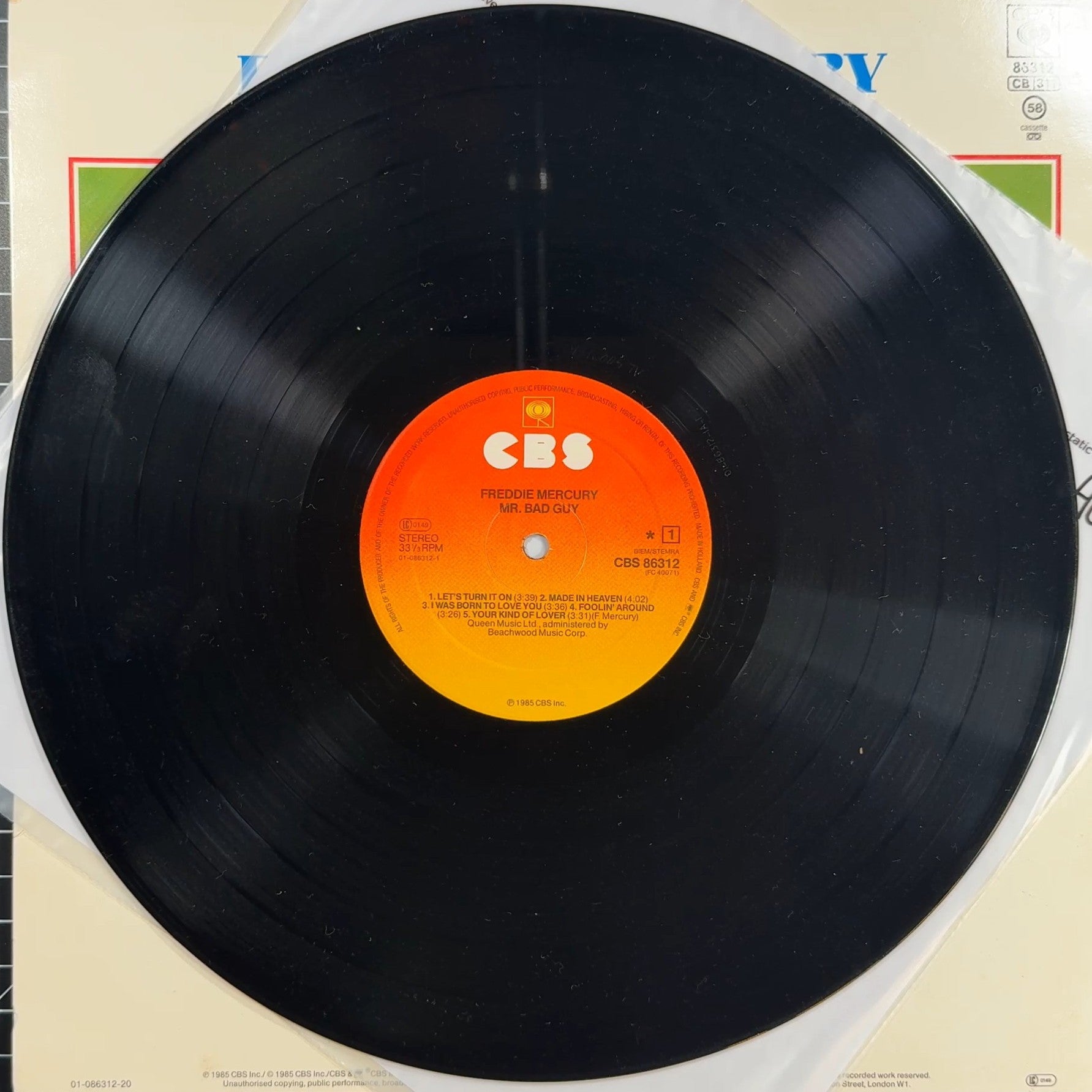 Freddie Mercury Mr. Bad Guy 1985 Euro 1st Press VG+/VG+ (Queen)