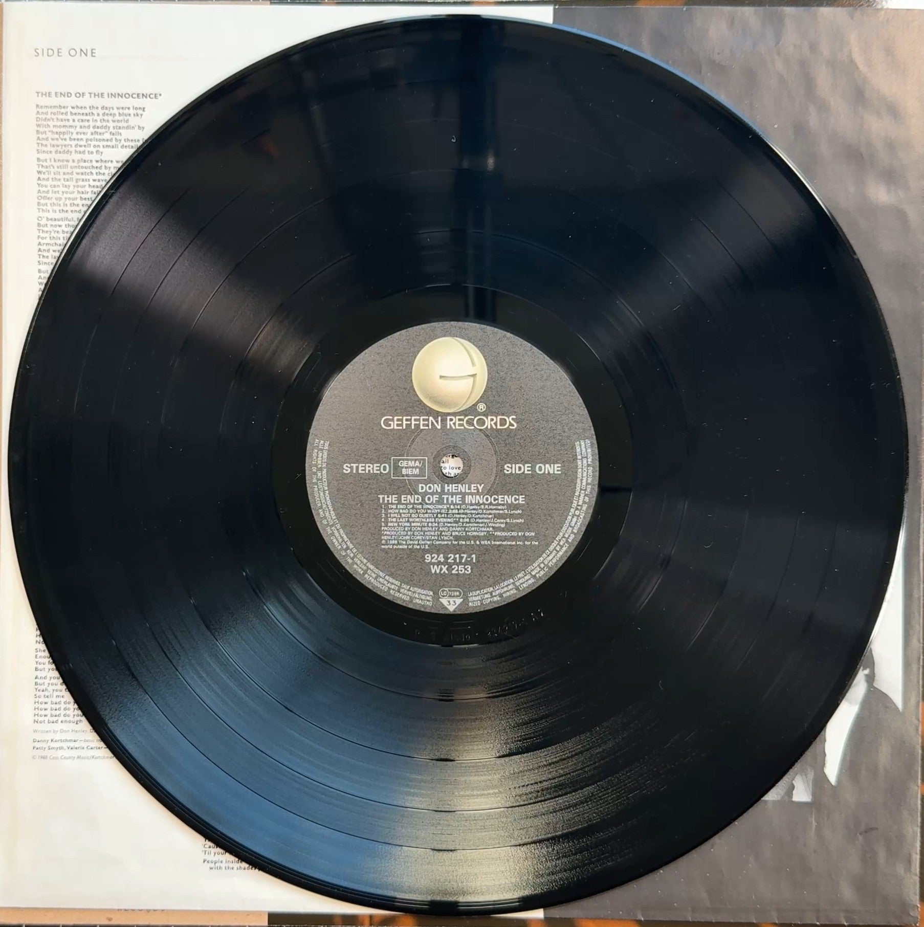 Don Henley - The End Of The Innocence 1989 Alsdorf 1st Press VG/VG+