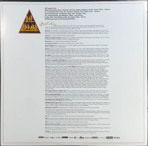 Def Leppard - Hysteria 2017 remaster 180g vinyl VG+/VG+